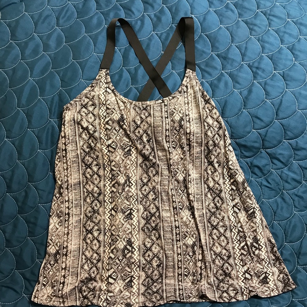 Maurices cross back swing tank Aztec print